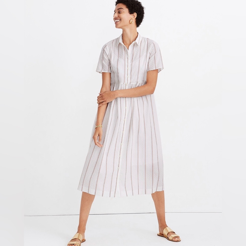 Madewell Striped Midi Shirtdress
